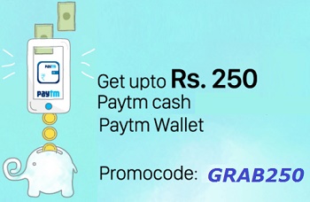 India Desire : Paytm GRAB250: Get Rs 250 Cashback On Rs 1000 Or Above Shopping For All Users